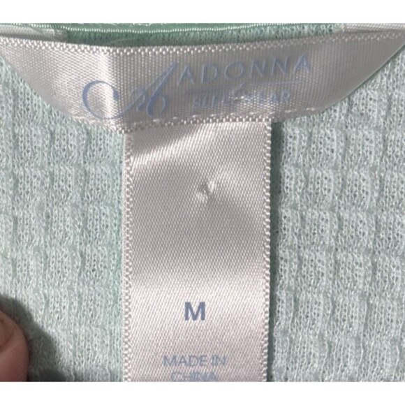 Adonna Sleepwear Nightgown Muumuu Women’s Size M Waffle Knit Teal House Dress - Picture 5 of 14